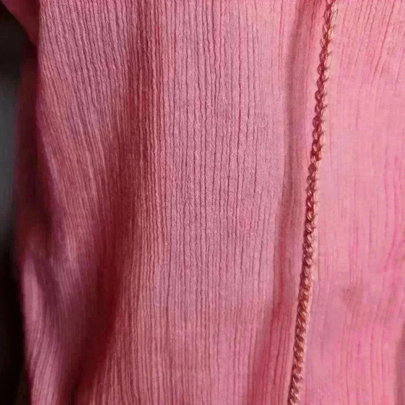 Lucky Brand women's pink lightweight cotton blouse size medium - Picture 4 of 6